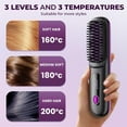 thumbnail image 5 of 2026 Upgrade Cordless Hair Straightener Brush, Portable Mini Fast Heating Comb with LCD Display, 3 Temp Settings, USB Rechargeable Wireless Hair Straightening Styling Tool for Travel Women, 5 of 8