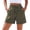 Brown, variant on Qiopertar Women's Checkered Shorts Casual Loose Elastic Waist Shorts with Side Pockets Drawstring Sporty Comfy Lounge Pants, Red XL