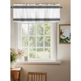 thumbnail image 2 of Valances for Windows Farmhouse Black Rod Pocket Cafe Window Treatments Valance Curtains for Kitchen Bathroom Laundry Basement Windows 56"x16", 2 of 9