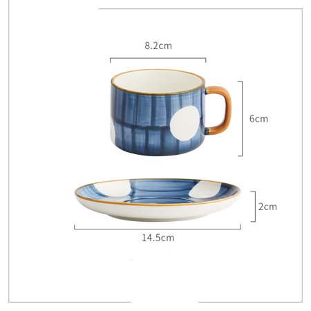 

Livesture Coffee Cup Small Exquisite Japanese Ceramic Afternoon Tea Cup Saucer Set Home Breakfast Latte Cup D