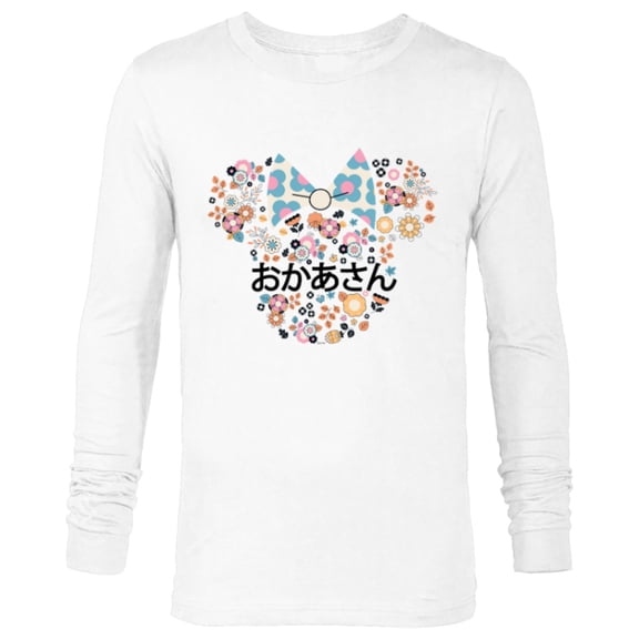 Disney Minnie Mouse Mother Japanese Flowers Mother’s Day - Long Sleeve T-Shirt for Men - Customized-White