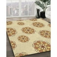 thumbnail image 3 of Ahgly Company Machine Washable Indoor Square Transitional Sun Yellow Area Rugs, 3' Square, 3 of 7