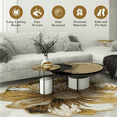 thumbnail image 4 of Planet Rugs Floral Round Area Rug 5 Ft Diameter Rose Flower Shaped Modern Accent Rug for Girls Bedroom Living Room Carpet Beige, 4 of 10