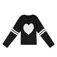 thumbnail image 5 of Clearance! Yajing Pullover Sweaters for Women Womens Pullover Sweaters Heart Print Sweater for Long Sleeve Crewneck Valentine's Day Knitted Pullover Love Tops L Black, 5 of 5