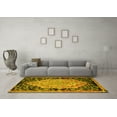 thumbnail image 3 of Ahgly Company Indoor Round Medallion Yellow French Area Rugs, 5' Round, 3 of 4