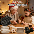 thumbnail image 3 of 2 Pack 12-Cavity  Mini Bundt  Pans, Nonstick small  Donut Pans, Carbon Steel Donut Baking Pan for  Muffins, Donuts and Brownies, Amazing Bagel Mold Donut Trays - Perfect Baking Gifts for Family, 3 of 6