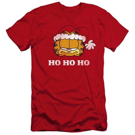 Garfield Ho Ho Ho HBO S/S Adult 30/1 T-Shirt Red