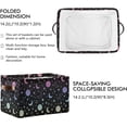 thumbnail image 3 of Storage Basket Gradient Moon Stars Foldable Canvas Laundry Baskets Bin Waterproof Inner Layer with Sturdy Handles for Toy Nursery Blanket Clothes 2 Pack, 3 of 7