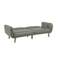 thumbnail image 5 of Weston Home Fosnavag Upholstered Convertible Split-Back Futon Sofa Bed with USB Charging Ports, Gray, 5 of 11