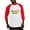 Red/White, variant on CafePress - Too Cool For School Baseball Jersey - Cotton Baseball Jersey, 3/4 Raglan Sleeve Shirt