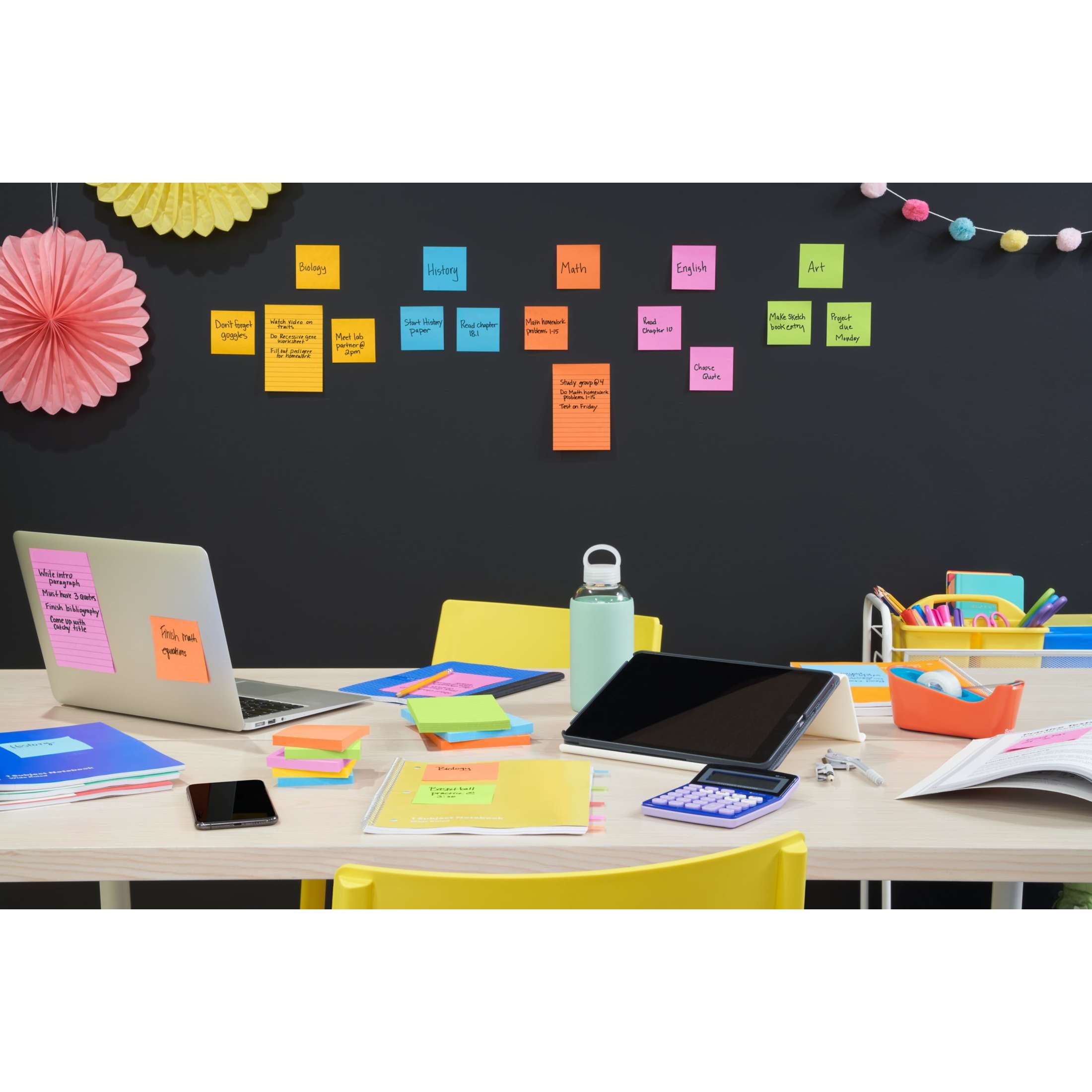 (3 pack) Post-it Super Sticky Notes, Lined, 6 in x 8 in, Orange, 1 Pad