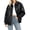 Black, variant on Women Faux Leather Jackets Bomber Casual PU Zip Motor Biker Coat