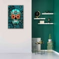 thumbnail image 6 of Epic Graffiti 'Sugar Skull Caribbean Blue' by Fusion Idol Arts, Canvas Wall Art, 26"x40", 6 of 8