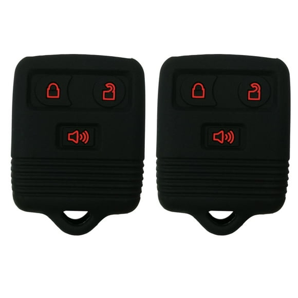 2Pcs Coolbestda Rubber 3buttons Smart Key Fob Protector Remote Skin Cover Case Keyless Entry Jacket for Ford F150 F250 F350 Explorer Ranger Escape Expedition