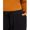 thumbnail image 6 of Hanes Originals Women’s Cotton Joggers, 29" (Plus Size) Black 2X, 6 of 6