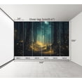 thumbnail image 3 of 100"x144" Wall Mural Peel and Stick Wallpaper Forest Illuminated by Glowing Fireflies Night Wall Decor Self Adhesive Removable Wall Stickers for Bedroom Living Room, 3 of 7