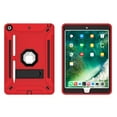 thumbnail image 2 of Allytech iPad 10.2" Case with Screen Protector Film, Heavy Duty Shockproof Kids Friendly Kicstand Full Protection Anti-scratch Back Cover Case for Apple iPad 10.2" 7th Generation, Red/Black, 2 of 7
