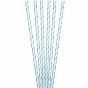 Creative Converting Classic Pink and White Paper Straws, 24pk