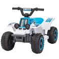 thumbnail image 1 of Qaba 6V Kids ATV Quad, 4 Wheeler Battery Powered Electric Ride on Car w/ Lights, Forward Backward, White, 1 of 7