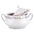 thumbnail image 2 of Soup Tureen with Lid 77.77 fl oz (2.3 L) Provence Flowers Porcelain Tureen Meal Serving Bowl Dinnerware, 2 of 9