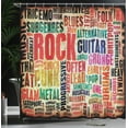 thumbnail image 4 of Ambesonne Retro Shower Curtain, Music Rock 'n' Roll Poster, 69"Wx75"L, Multicolor, 4 of 5