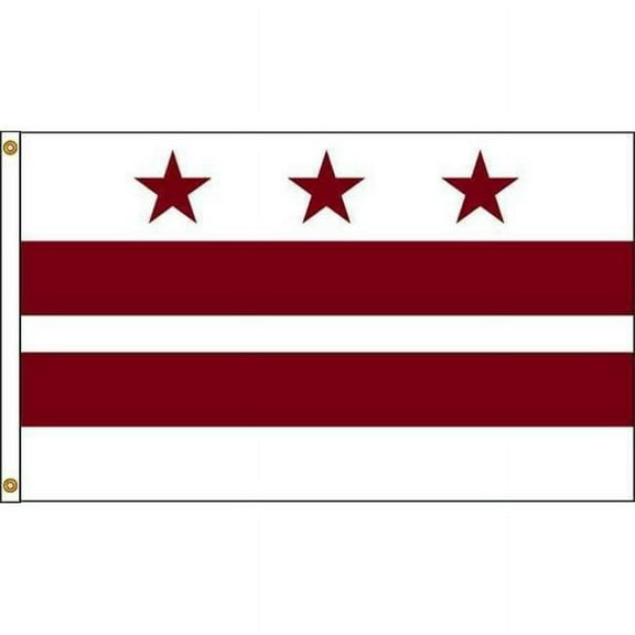 Annin Flagmakers 146470 4 ft. X 6 ft. Nyl-Glo District of Columbia Flag
