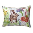 thumbnail image 1 of Betsy Drake SN366A 11 x 14 in. Brown Rabbit Right Small Indoor & Outdoor Pillow, 1 of 4
