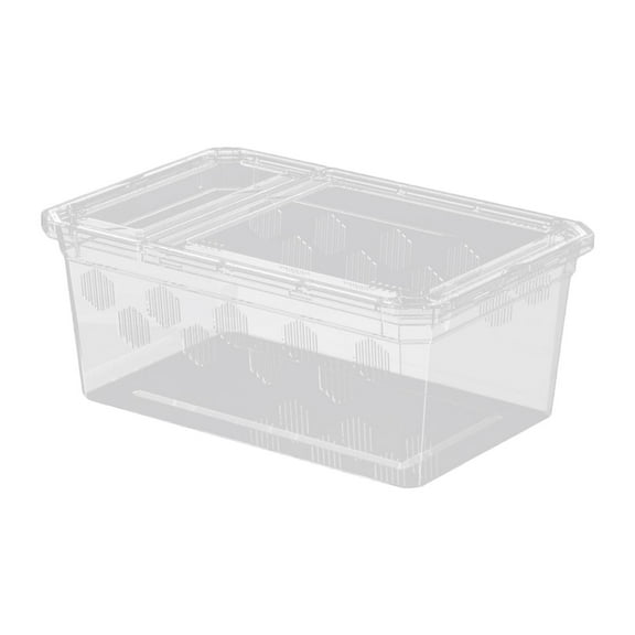 Reptile Breeding Case Feeding Box Clear Terrarium Habitat Plastic Material for Turtle Lizard Frog Pet Owners