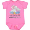 thumbnail image 3 of Inktastic Will You Be My Godparents? Cute Elephants Moon and Stars Boys or Girls Baby Bodysuit, 3 of 5