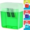 Enday Dual Manual Pencil Sharpener for Colored Pencils, Large Pencil, Green 1 Pack
