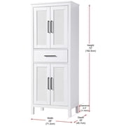 Elegant Furniture and Lighting 28 Inch Bath Storage Cabinet in White