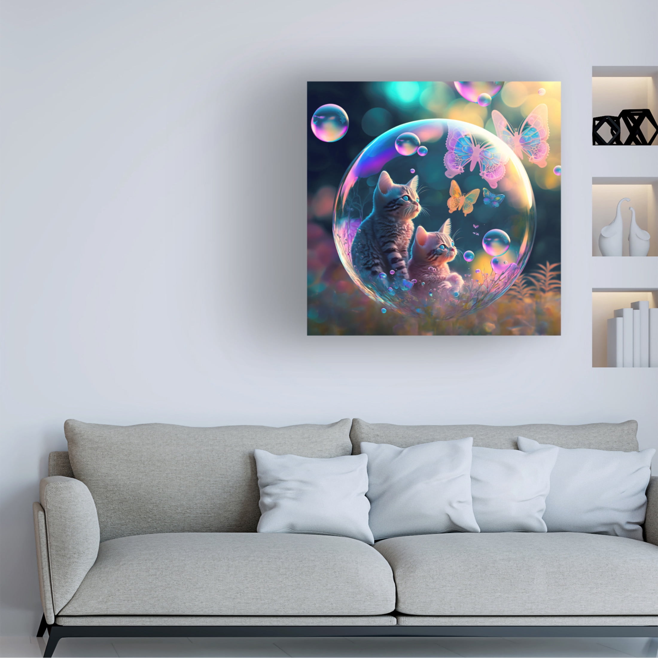 Canvas Wall Art - Ray Heere 'Mystical Morning 33' Wall Art for Living Room, Bedroom, or Office Décor by Trademark Fine Art - 14 x 14 Inches