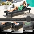 thumbnail image 5 of FHVIT Aluminum Chaise Lounge Chair Outdoor, Quick Assembly 4 Adjustable Backrest Patio Lounge Chair for Outside Poolside Beach Lawn Black, 5 of 9