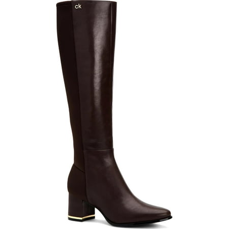 UPC 194060188003 product image for Calvin Klein Womens Freeda Leather Knee-High Boots Brown 8 Medium (B M) | upcitemdb.com