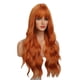 thumbnail image 4 of Peluca de estilo ondulado para mujer, cabello largo y rizado de color naranja, peluca con fibra química para la cabeza, 4 of 4