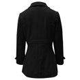 thumbnail image 4 of ZJXFGS Pea Coats For Women Lightweight Coats For Women Women'S Winter Wool Coat Womens Coats And Jackets Long Coats For Women Trendy Trench Coat Women Womens Jacket Black L, 4 of 9