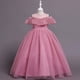 thumbnail image 2 of Vestido Para Niñas Ropa Para Niñas Bebés Vestido Para Niños Sin Mangas Un Hombro Vestido De Princesa Flor Malla Vestido De Lunares Rosa Odeerbi LM103-5794, 2 of 6