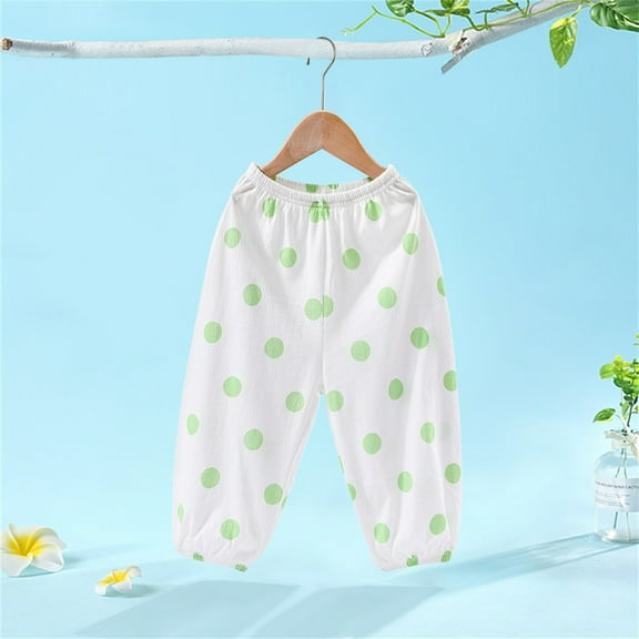 Delliss Toddler Baby Girls Elastic Waist Pants Soft Cotton Harem Bloomers Summer Spring Long Pants 1-8 Years