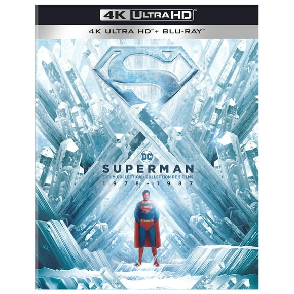Superman 5-Film Collection: I, II, II Donner Cut, III, IV (4K UHD + Blu-Ray), starring Marlon Brando, Gene Hackman, and Christopher Reeve [1987]
