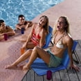 thumbnail image 2 of 2 Pack Foldable Poolside Beach Chairs with Back Support and Carry Bag Navy Blue, 2 of 6