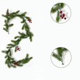 thumbnail image 3 of Clearance! Christmas Garland 6FT Artificial Pine Wreath with Berries for Fireplace Mantel Staircase Railing Holiday Party Indoor Outdoor Home Decoration Xmas Seasonal Decor, 3 of 6