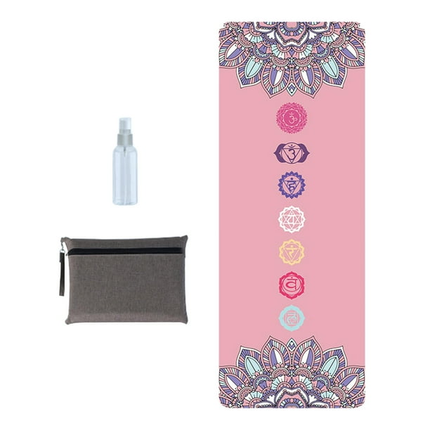 Esterilla de yoga antideslizante de 12 mm de grosor, resistente al desgarro, con funda de transporte Estilo B