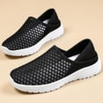 thumbnail image 6 of Domuza Orthopedic Dress Shoes for Women Arch Support Non Slip Slip on Sneakers Breathable Knitted Mesh Stretch Walking Shoes Comfortable 2026 Foam Shoes Black 6.5（EU-37）, 6 of 7