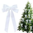 thumbnail image 5 of 12Pcs Velvet Bows Christmas Tree Decorations,5in x 10in Xmas Ornaments for Tree Home Birthday Party Front Door Wedding Holiday Decor, 5 of 10
