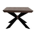 thumbnail image 3 of Benjara Wooden Coffee Table with Intersected Double X Shaped Legs, Brown and Black, 3 of 5