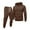 Coffee, variant on MLQIDK Mens Big and Tall Workout Gym Track Suits Fleece Hoodie and Sweatpants 2 Piece Set Athletic Winter Sport Sweatsuits Jogging Sweat Suits Lounge Outfit Black 3XL
