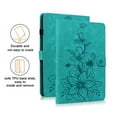 thumbnail image 4 of Case for Samsung Galaxy Tab A7 10.4" 2020 SM-T500 / SM-T505, Flower Pattern PU Leather Multi-Angle Viewing Stand Shockproof Flip Case with Card Slot Magnetic Clasp Pencil Slot Auto Sleep/Wake, Green, 4 of 11