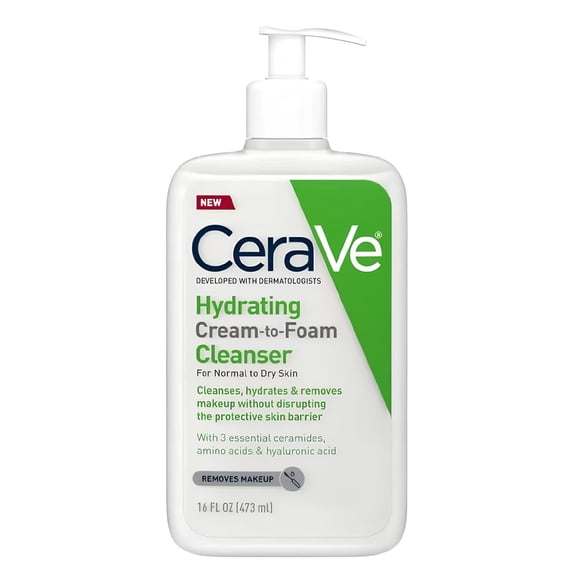 Limpiador CeraVe Hydrating Cream-to-Foam 473 ml