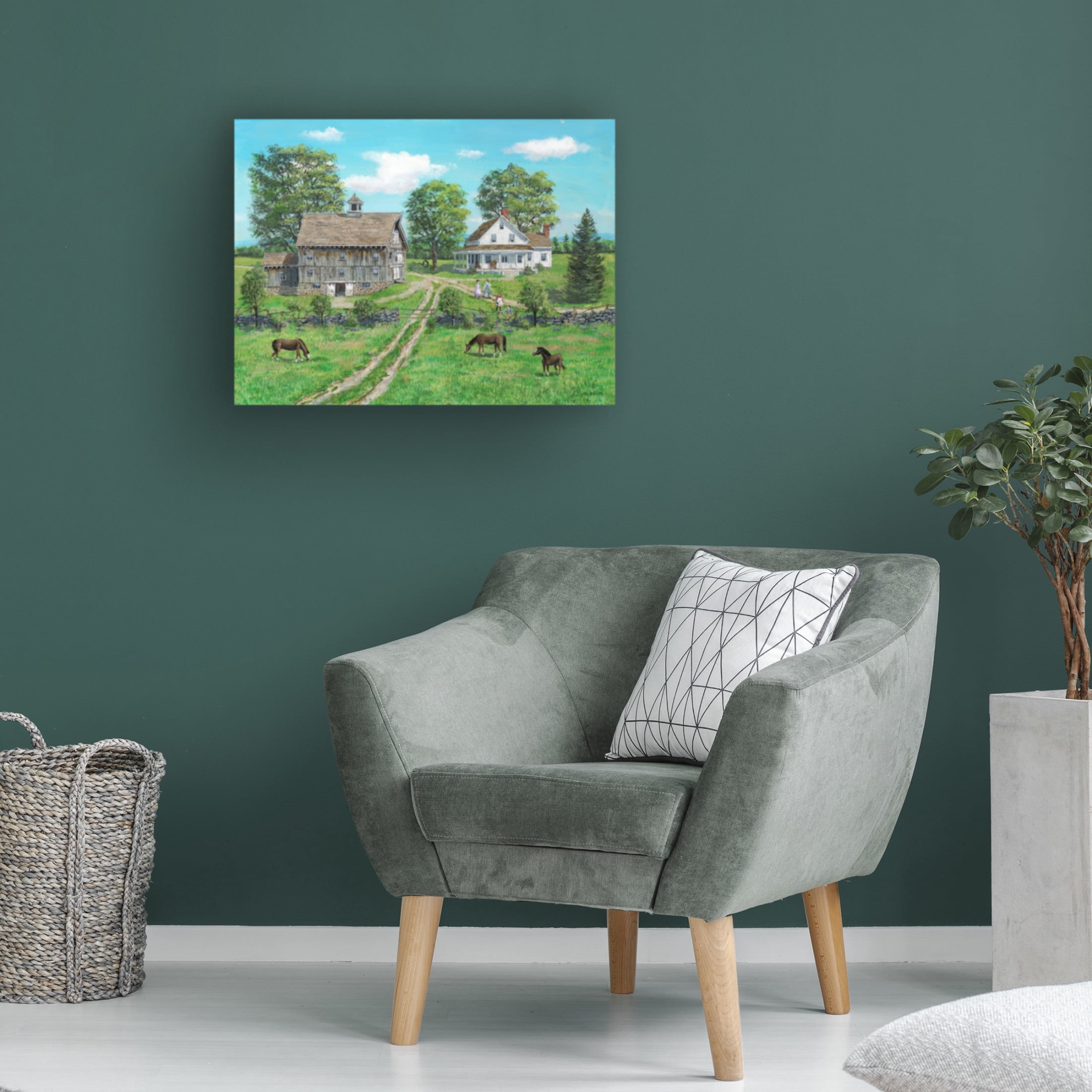 Canvas Wall Art - Bob Fair 'Lets See The Horses' Wall Art for Living Room, Bedroom, or Office Décor by Trademark Fine Art - 47 x 35 Inches