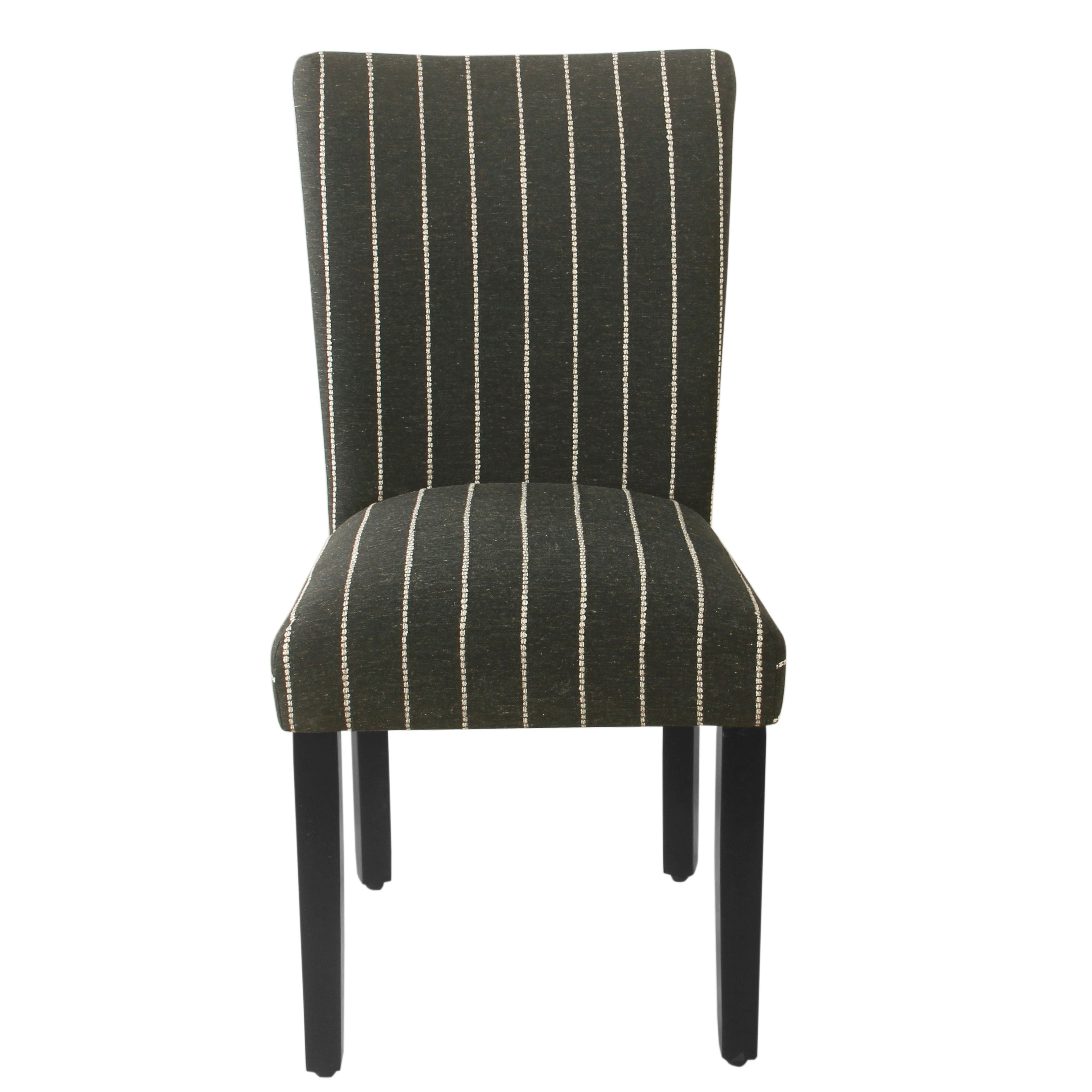 HomePop Classic Parsons Dining Chair -Black with Boucle Stripe (Set of 2) - Walmart.com